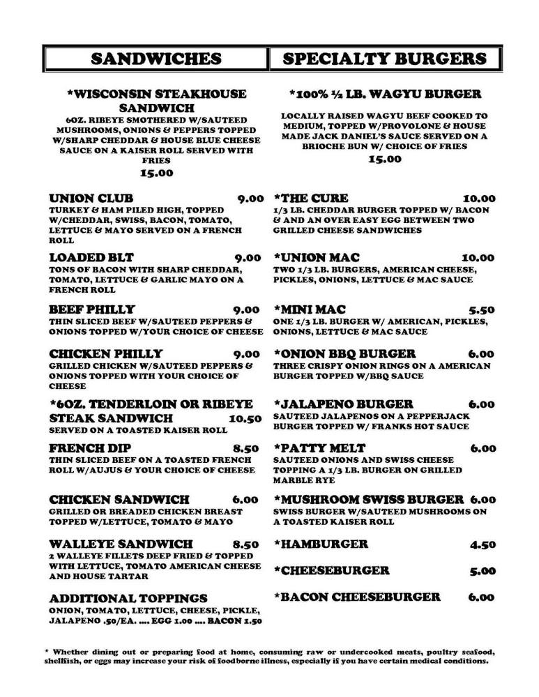 Union Still Menu image 1